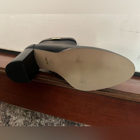 COACH 8B Black Heel Ankle Booties - Picture 3 of 5